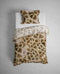 Heckettlane Dekbedovertrek Tyra - Bedlinnen met Dieren print - 260x220 - Bruin - Dekbedhoes van 100% Katoen-Satijn