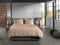 Heckettlane Dekbedovertrek Vafala - Effen Bedlinnen - 140x220 - Beige - Dekbedhoes van Katoen