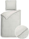 Heckettlane Dekbedovertrek Vafala - Effen Bedlinnen - 140x220 - Off-White - Dekbedhoes van Katoen