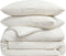 Heckettlane Dekbedovertrek Vafala - Effen Bedlinnen - 240x220 - Off-White - Dekbedhoes van Katoen