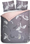 Heckettlane Dekbedovertrek Wes - Bedlinnen met Natuur print - 140x220 - Roze - Dekbedhoes van 100% Katoen-Satijn