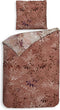 Heckettlane Dekbedovertrek Yamile - Bedlinnen met Bladeren print - 200x220 - Natural - Dekbedhoes van 100% Katoen-Twill
