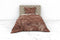 Heckettlane Dekbedovertrek Yamile - Bedlinnen met Bladeren print - 140x220 - Natural - Dekbedhoes van 100% Katoen-Twill