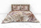 Heckettlane Dekbedovertrek Yamile - Bedlinnen met Bladeren print - 200x220 - Natural - Dekbedhoes van 100% Katoen-Twill