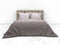 Heckettlane Dekbedovertrek Zalia - Bedlinnen met Bloemen print - 240x220 - Grijs - Dekbedhoes van 100% Katoen-Satijn