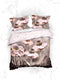 Heckettlane Dekbedovertrek Zalia - Bedlinnen met Bloemen print - 240x220 - Grijs - Dekbedhoes van 100% Katoen-Satijn