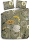 Heckettlane Dekbedovertrek Zelena - Bedlinnen met Bloemen print - 240x220 - Groen - Dekbedhoes van 100% Katoen-Twill