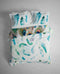 Heckettlane Dekbedovertrek Zody - Bedlinnen met Veren print - 240x220 - Multi - Dekbedhoes van 100% Katoen-Satijn