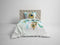 Heckettlane Dekbedovertrek Zody - Bedlinnen met Veren print - 240x220 - Multi - Dekbedhoes van 100% Katoen-Satijn