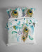Heckettlane Dekbedovertrek Zody - Bedlinnen met Veren print - 240x220 - Multi - Dekbedhoes van 100% Katoen-Satijn