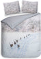 Heckettlane Doriane Dekbedovertrek - Eenpersoons - Katoensatijn - 140x200-220cm - Wit