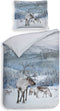 Heckettlane Doriane Dekbedovertrek - Eenpersoons - Katoensatijn - 140x200-220cm - Wit