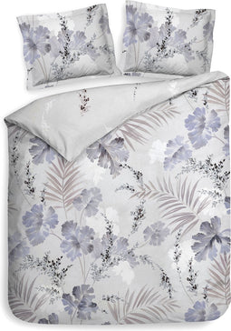Heckettlane Downetti Dekbedovertrek - Lits-jumeaux - Katoensatijn - 240x200-220cm - Grijs