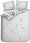 Heckettlane Downetti Dekbedovertrek - Lits-jumeaux - Katoensatijn - 260x200-220cm - Grijs