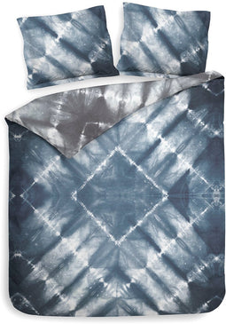 Heckettlane Ellinas Dekbedovertrek - 100% Katoen-Satijn - 140x220 - Blauw