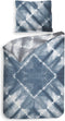 Heckettlane Ellinas Dekbedovertrek - 100% Katoen-Satijn - 140x220 - Blauw