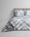 Heckettlane Ellinas Dekbedovertrek - Lits-jumeaux - Katoensatijn - 260x200-220cm - Blauw