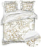 Heckettlane Fabiola Dekbedovertrek - Lits-jumeaux - Katoensatijn - 260x200-220cm - Off-White
