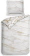 Heckettlane Fabiola Dekbedovertrek - Lits-jumeaux - Katoensatijn - 260x200-220cm - Off-White