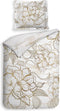 Heckettlane Fabiola Dekbedovertrek - Lits-jumeaux - Katoensatijn - 260x200-220cm - Off-White