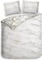 Heckettlane Fabiola Dekbedovertrek - Tweepersoons - Katoensatijn - 200x200-220cm - Off-White