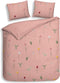 Heckettlane Flores Dekbedovertrek - 100% Katoen-Satijn - 240x220 - Roze