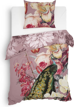 Heckettlane Fonda Dekbedovertrek - Eenpersoons - Katoen - 140x200-220cm - Roze