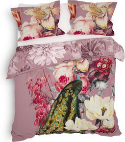 Heckettlane Fonda Dekbedovertrek - Lits-jumeaux - Katoen - 260x200-220cm - Roze