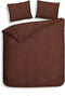 Heckettlane Franela Dekbedovertrek - Eenpersoons - Flanel - 140x200-220cm - Bruin