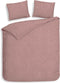 Heckettlane Franela Dekbedovertrek - Eenpersoons - Flanel - 140x200-220cm - Roze