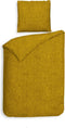 Heckettlane Franela Dekbedovertrek - Eenpersoons - Flanel - 140x200-220cm - Goud