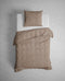 Heckettlane Franela Dekbedovertrek - Eenpersoons - Flanel - 140x200-220cm - Taupe