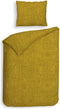 Heckettlane Franela Dekbedovertrek - Eenpersoons - Flanel - 140x200-220cm - Goud