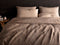 Heckettlane Franela Dekbedovertrek - Eenpersoons - Flanel - 140x200-220cm - Taupe