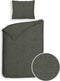 Heckettlane Franela Dekbedovertrek - Eenpersoons - Flanel - 140x200-220cm - Grijs