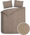 Heckettlane Franela Dekbedovertrek - Eenpersoons - Flanel - 140x200-220cm - Taupe