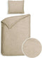 Heckettlane Franela Dekbedovertrek - Eenpersoons - Flanel - 140x200-220cm - Natural