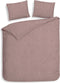 Heckettlane Franela Dekbedovertrek - Lits-jumeaux - Flanel - 240x200-220cm - Roze