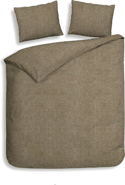 Heckettlane Franela Dekbedovertrek - Lits-jumeaux - Flanel - 240x200-220cm - Taupe