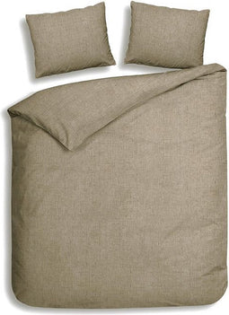 Heckettlane Franela Dekbedovertrek - Lits-jumeaux - Flanel - 260x200-220cm - Taupe