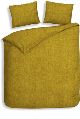 Heckettlane Franela Dekbedovertrek - Lits-jumeaux - Flanel - 260x200-220cm - Goud