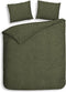 Heckettlane Franela Dekbedovertrek - Lits-jumeaux - Flanel - 240x200-220cm - Groen