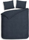 Heckettlane Franela Dekbedovertrek - Lits-jumeaux - Flanel - 240x200-220cm - Blauw