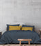 Heckettlane Franela Dekbedovertrek - Lits-jumeaux - Flanel - 240x200-220cm - Blauw