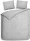 Heckettlane Franela Dekbedovertrek - Tweepersoons - Flanel - 200x200-220cm - Grijs