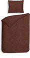 Heckettlane Franela Dekbedovertrek - Tweepersoons - Flanel - 200x200-220cm - Bruin