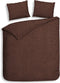Heckettlane Franela Dekbedovertrek - Tweepersoons - Flanel - 200x200-220cm - Bruin