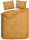 Heckettlane Franela Dekbedovertrek - Tweepersoons - Flanel - 200x200-220cm - Goud
