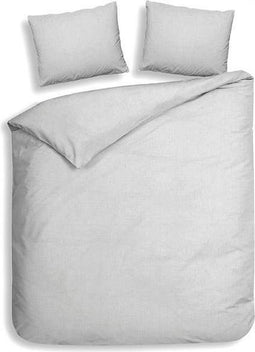 Heckettlane Franela - Flanel - Dekbedovertrek - Lits-jumeaux - 240x200/220 cm - Silver Grey