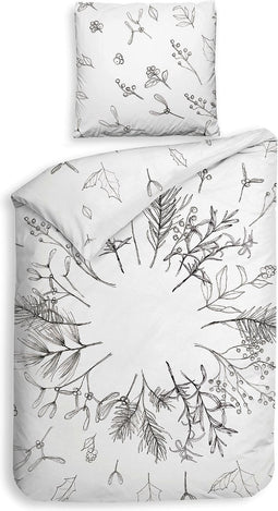 Heckettlane Fresia Dekbedovertrek - Eenpersoons - Katoen - 140x200-220cm - Wit